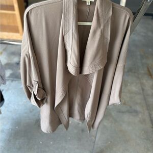 Max Studio Beige Open Front Cardigan